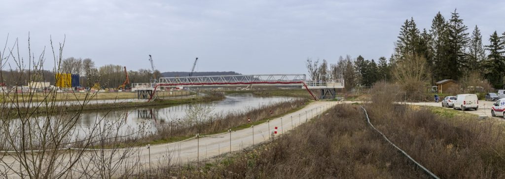 Point de vue à Montmacq avec vue sur l’Oise rescindée et les travaux de l’écluse – Hiver 2026 @SCSNE-Patrick Bogner